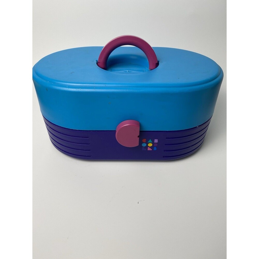 Caboodles Makeup Case Blue Purple With Pink Interior Excellent